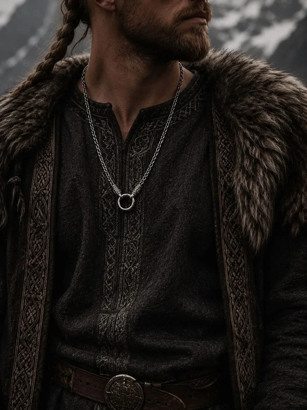 Nordic Viking Stainless Steel Franco Necklace